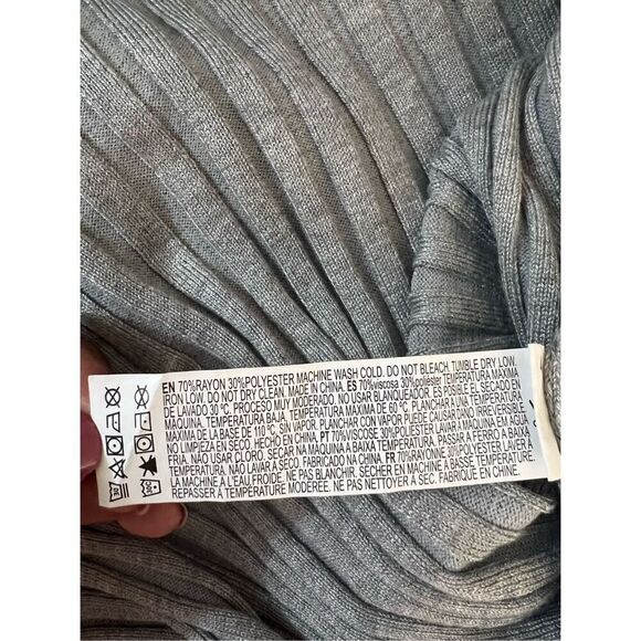 Forever 21 Women Plus Size 1X Knit Cardigan Sweater V-Neck Adult Crop Fit Gray - Picture 7 of 7